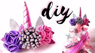 DIY PUNTA DE ÁRBOL NAVIDEÑO ESTILO UNICORNIO MUY FÁCIL  Clan de Belleza [upl. by Landel]