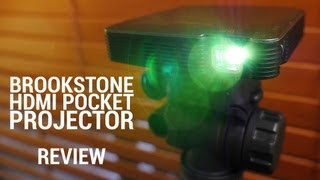 Brookstone HDMI Pocket Projector Review [upl. by Notsae]