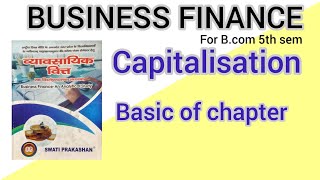 Capitalisation  Bcom 5th sem  basic concepts of chapter types of capitalcommercewithvishal [upl. by Narah]