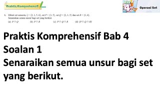 Praktis komprehensif Bab 4 No 1  Tingkatan 4 Bab 4 Operasi Set  KSSM Matematik Tingkatan 4 [upl. by Narib]