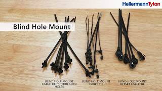 EasytoUse Blind Hole Mount Cable Ties from HellermanTyton — Allied Electronics amp Automation [upl. by Oiramel311]