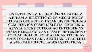 Fonoaudiologia e Neurociência [upl. by Rehctelf483]