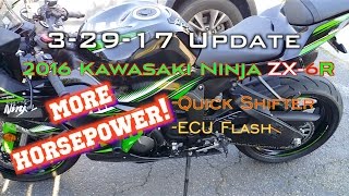 2016 Kawasaki Ninja ZX6R 636 More HORSEPOWER Mods ECU Flashed Quick Shifter [upl. by Ellehcem175]