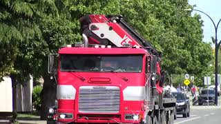 FREIGHTLINER COE wPALFINGER Knuckle Boom VIC CITY CRANE No 92 Victoria BC June 4 2024 [upl. by Teferi202]