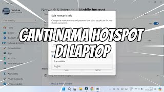 Cara Mengganti Nama Hotspot di Laptop Windows 11 [upl. by Hanna719]