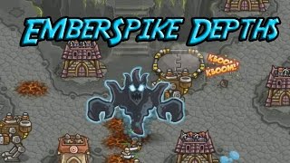 Kingdom Rush Frontiers  Emberspike Depths  Veteran 3 Stars [upl. by Sugihara]