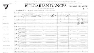 Score Franco Cesarini  Bulgarian Dances Part I for concert band 2006 [upl. by Mak]