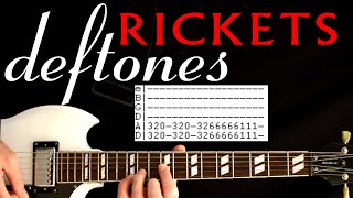 Deftones Rickets Guitar Lesson  Guitar Tabs  Guitar Tutorial  Guitar Chords  Guitar Cover [upl. by Ranite]