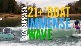 2024 Supra SV  Wakesurf Review  Smaller Surf Boat Immense Wave [upl. by Cirederf]