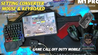 CARA MUDAH SETTING M1 PRO CONVERTER MOUSE KEYBOARD UNTUK TABLET XIAOMY PAD 6  GAME CODM [upl. by Vita782]