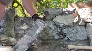 DIY stone wall building YOU CAN DO IT [upl. by Carmel]