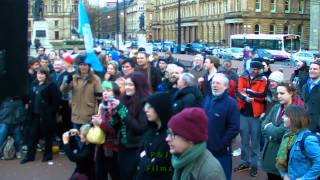 Glasgow sings Fields of Athenry at Thatcher death party 2013 [upl. by Ramled]