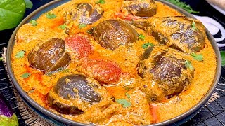 Hyderabadi Bagara Baingan Ki Recipe  Stuffed Brinjal Curry Recipe [upl. by Nomelc949]