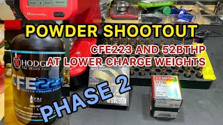 Powder Shootout Phase II Testing CFE223 with Hornady 52BTHP Shooting Lower Charge Weights [upl. by Vogeley]