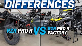 RZR Pro R vs RZR Pro R Factory Differences SHOP TALK EP 52  Polaris Off Road [upl. by Eek]