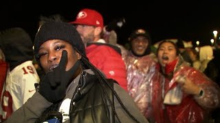 49ers fans celebrate lastminute win over Green Bay Packers at Levis Stadium [upl. by Attenoj]