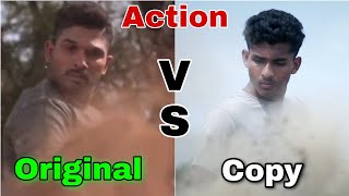 Naa Peru Surya Spoof vs Original  Allu Arjun Best Action  Hindi Movie Fight Scene Spoof alluarjun [upl. by Garvin]