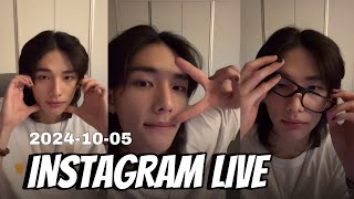 Hyunjin Instagram live 20241005 [upl. by Froh]