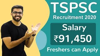 TSPSC Recruitment 2020  Salary ₹91450  Freshers can Apply  Latest Jobs 2020 [upl. by Eimor]