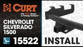 Trailer Hitch Install CURT 15522 for 19992012 ChevroletGMC SilveradoSierra 1500 [upl. by Waddell]