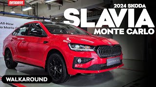 2024 Skoda Slavia Monte Carlo Walkaround  MidSpec Sportline Trim Introduced  OVERDRIVE [upl. by Ahseym]