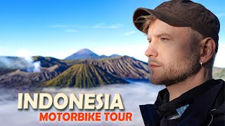 On Top of Volcano in INDONESIA  Epic Motorbike Tour in East Java  Mount Bromo 2023 [upl. by Gabbert479]