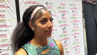 Tia Jones Runs 5th Fastest 60mH In 772s To Win At NB Indoor Grand Prix [upl. by Eislrahc]