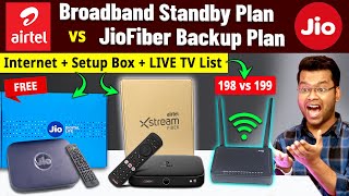 JioFiber Backup Plan vs Airtel Broadband Standby Plans  Backup Plan vs Airtel Broadband Lite Plan [upl. by Kerin]