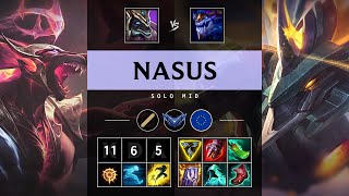 Nasus Mid vs Aurelion Sol  EUW Diamond Patch 1423 [upl. by Acissj670]