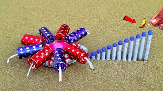 Diwali Chit Put Crackers And Vanitha Chakri Combo Experiment  Matchstick Chain Reaction Dominos 😱 [upl. by Ylsel]