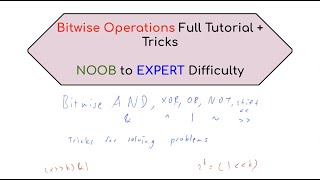 Bitwise Operations for Competitive Programming  Topic Stream 8 [upl. by Arvin]