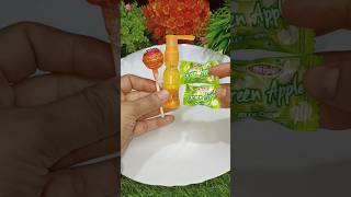 Pim Pom Candy  Spray Liquid Orange Jelly  Green Apple Jelly Popsicleshorts icecream shortvideo [upl. by Yknip]