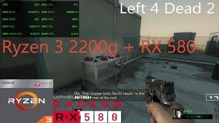 Ryzen 3 2200G  RX 580 8gb Sapphire Nitro Benchmark L4D2 [upl. by Skyla344]