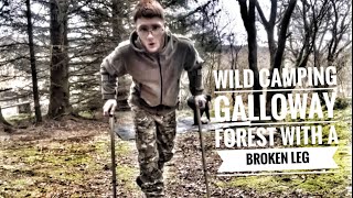 Outdoor Wild camping Scotland at galloway Forest with a broken ankle ￼ [upl. by Amej]