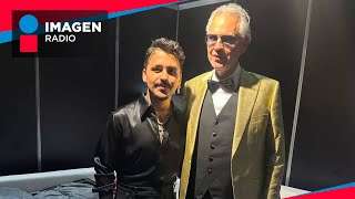 Christian Nodal canta con Andrea Bocelli en concierto  Sobremesa [upl. by Austreng387]