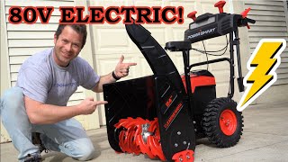 ✅ BETTER Than Gas  80V Electric Snowblower Takes On Gas  PowerSmart 24in 2Stage 6Ah Battery [upl. by Amaty]