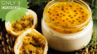 Passion fruit mousse 🍈  only three ingredients passion fruit pudding  dessert recipe vlog12 [upl. by Marba]