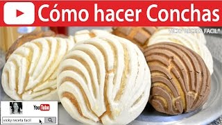 CÓMO HACER CONCHAS  VickyRecetaFacil [upl. by Mcgurn]