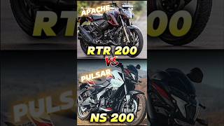 Apache RTR 200 4V VS Pulsar NS 200  Which Is Better   yashautocars rtr200 ns200 apachertr [upl. by Baudin]