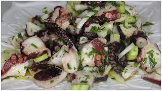 octopus salad Recipe from southern Italy سلطة الاخطبوط بطريقة الجنوب الايطالي [upl. by Nnayllehs]