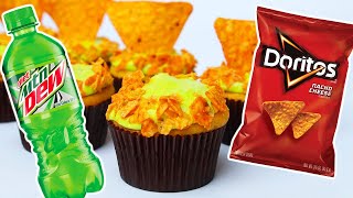 MOUNTAIN DEW DORITOS CUPCAKES  NERDY NUMMIES [upl. by Cappello569]