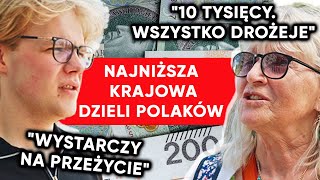 Emerytka vs student “Za mało ludzie zarabiają” Najniższa krajowa dzieli Polaków [upl. by Kcirederf]