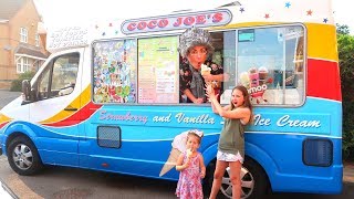 GREEDY GRANNY ICE CREAM TRUCK Kids Pretend Play [upl. by Ennalorac]