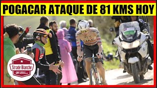 RESUMEN STRADE BIANCHE 2024 Tadej POGACAR EXHIBICION BRUTAL ATACA a 81 KMS [upl. by Hi]