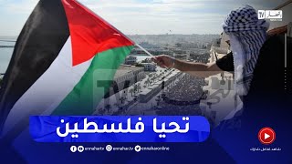 مشاهد رائعة للحشود في العاصمة دعما لفلسطين [upl. by Rehpotsirk790]