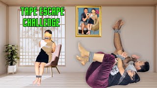 Tape Escape Challenge  Duct Tape Escape Prank  Tape Challenge ⁠NepBongvlogs [upl. by Verdi]