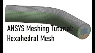 ANSYS Meshing Tutorial How to Make Structured Hexahedral Mesh for Pipe [upl. by Ertnom]