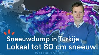 Severe Winterstorm boven Turkije en Griekenland Lokaal 50cm sneeuw [upl. by Asilanna]