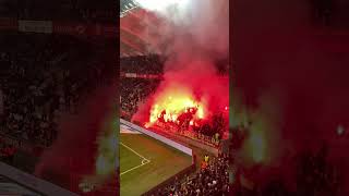 RC Lens fans pyro show at Ligue 1 match vs Stade de Reims [upl. by Cooper]