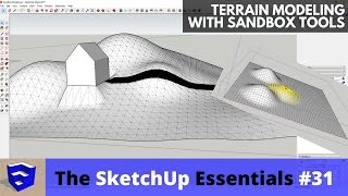 Terrain Modeling in SketchUp with Sandbox Tools  The SketchUp Essentials 31 [upl. by Baiss]